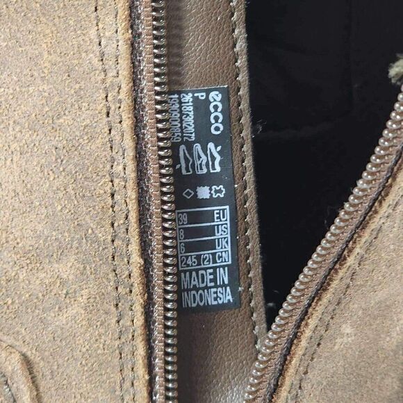 Ecco Women’s Touch 15 US 8 Brown Leather Side Zip Ankle Booties Boots - Picture 11 of 12